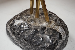 Annette Rowdan, a black marble modernist sculpture 